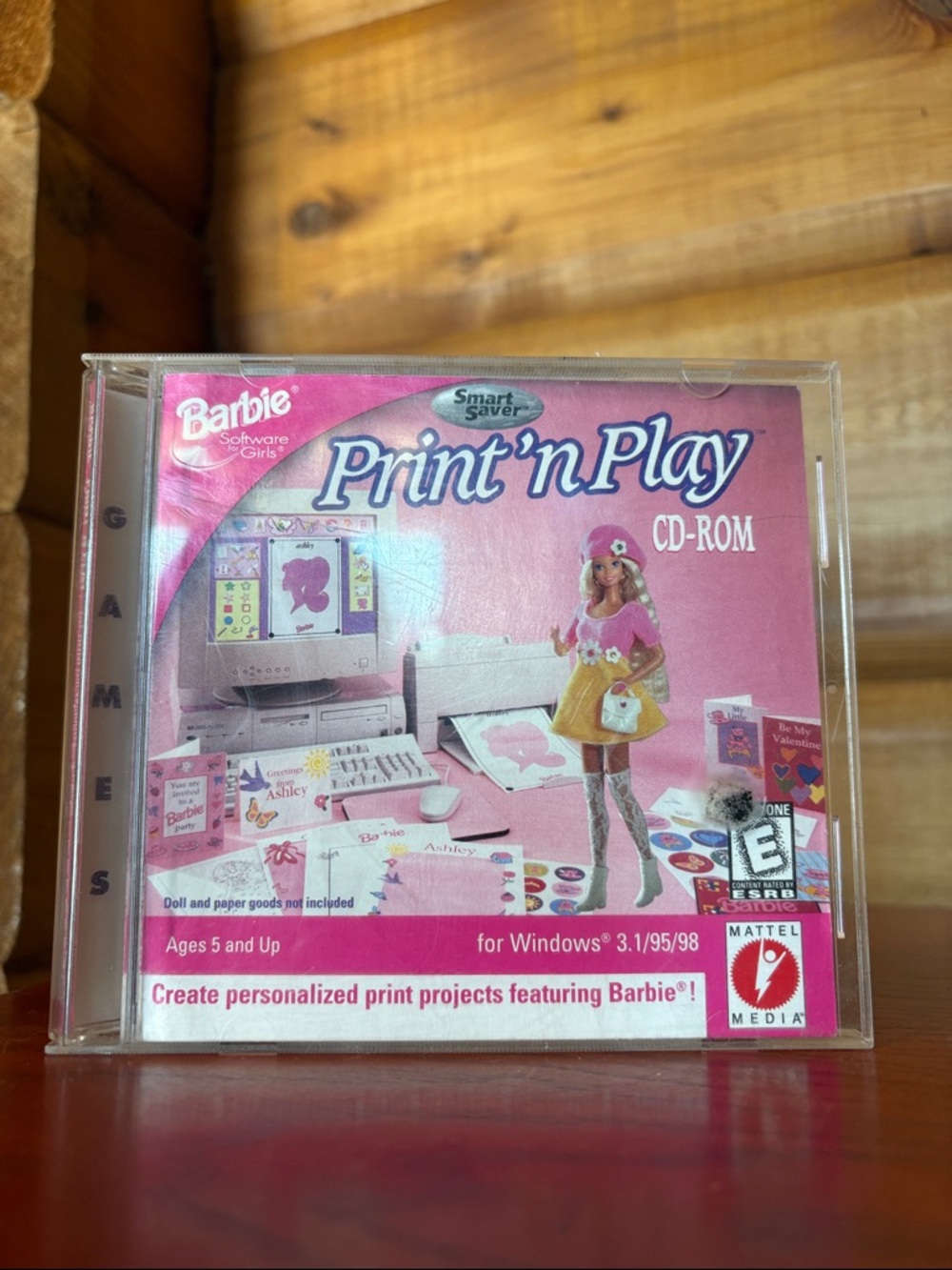 1996 Barbie Doll Print N Play, Mattel Media PC /  Windows CD